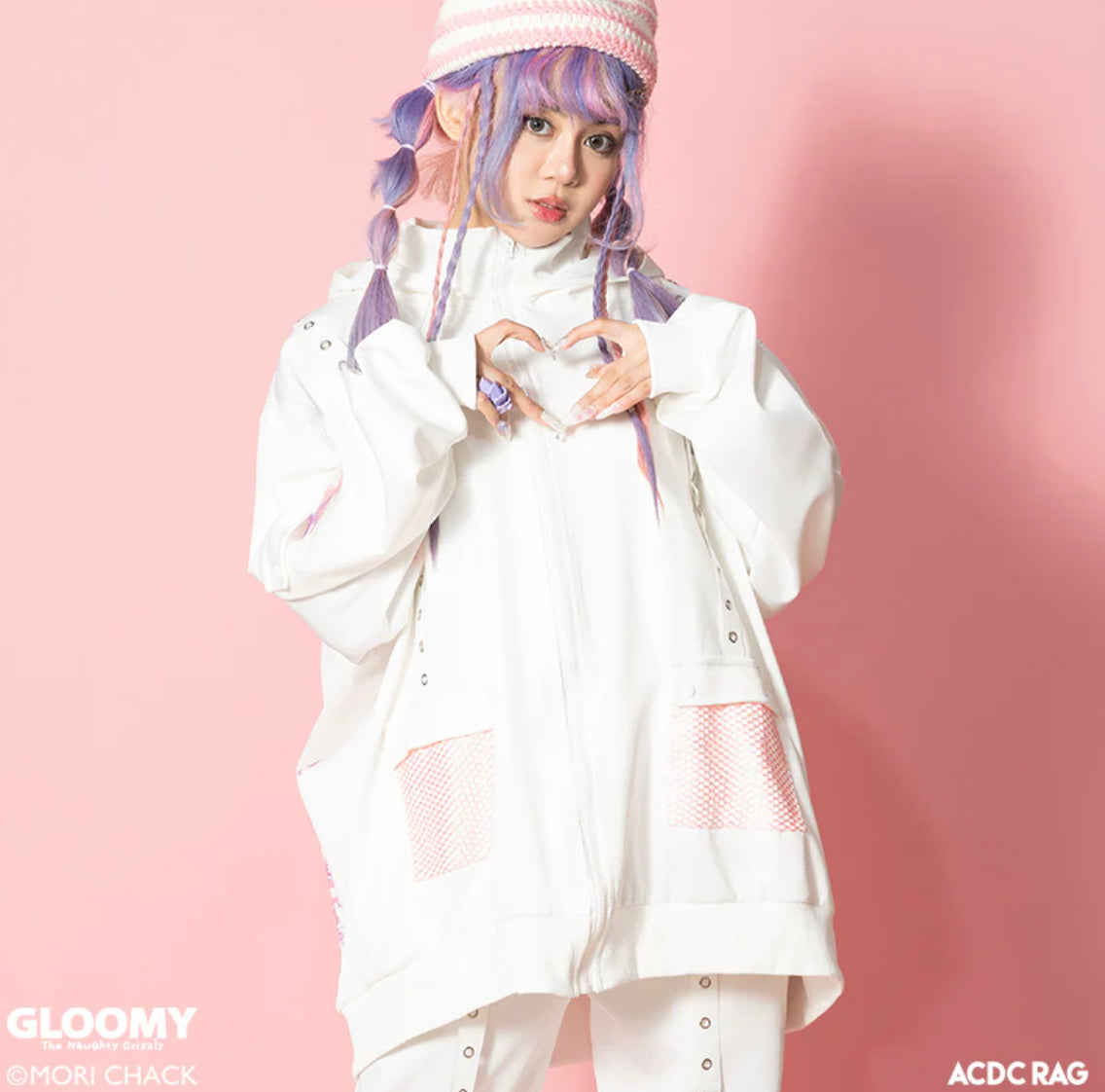 Pastel Gloomy Bear Mesh Jacket - ACDC RAG