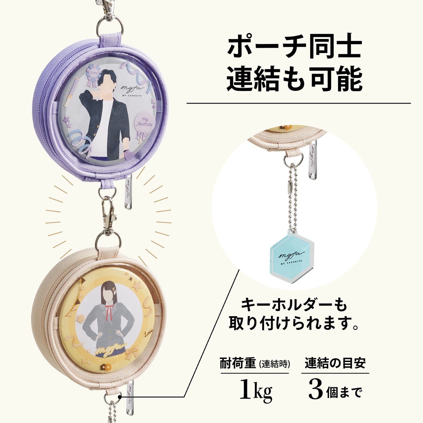 Myfa Oshikatsu Can Badge / Capsule Toy Pouch