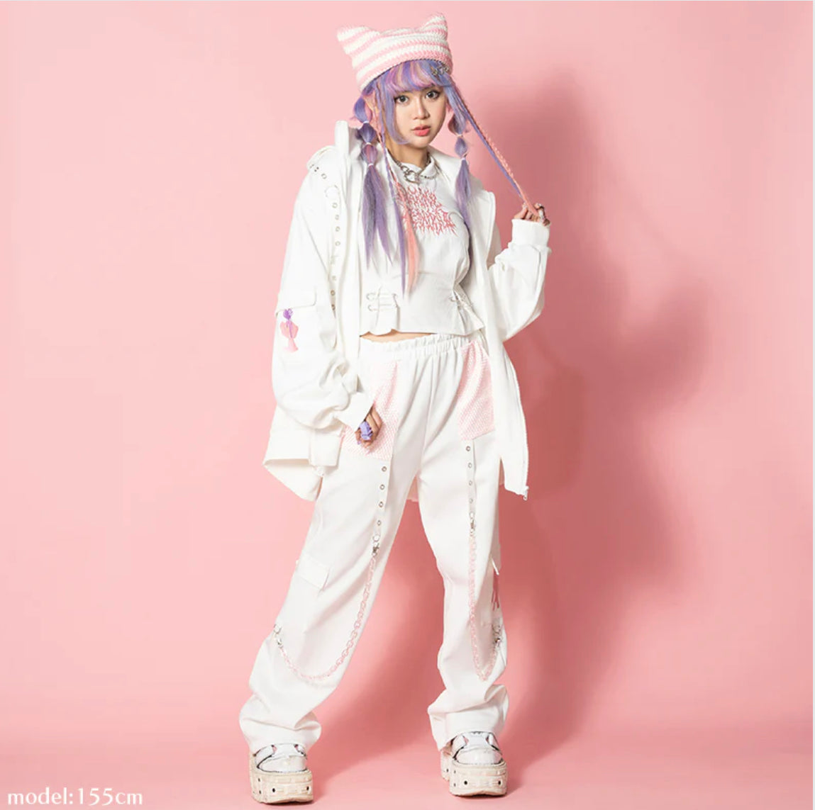 Pastel Gloomy Bear Mesh Jacket - ACDC RAG