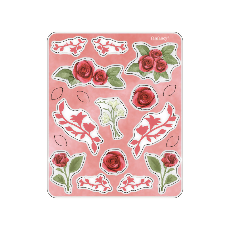 fanfancy+ Botanical Art Acrylic Sticker Accessory Set