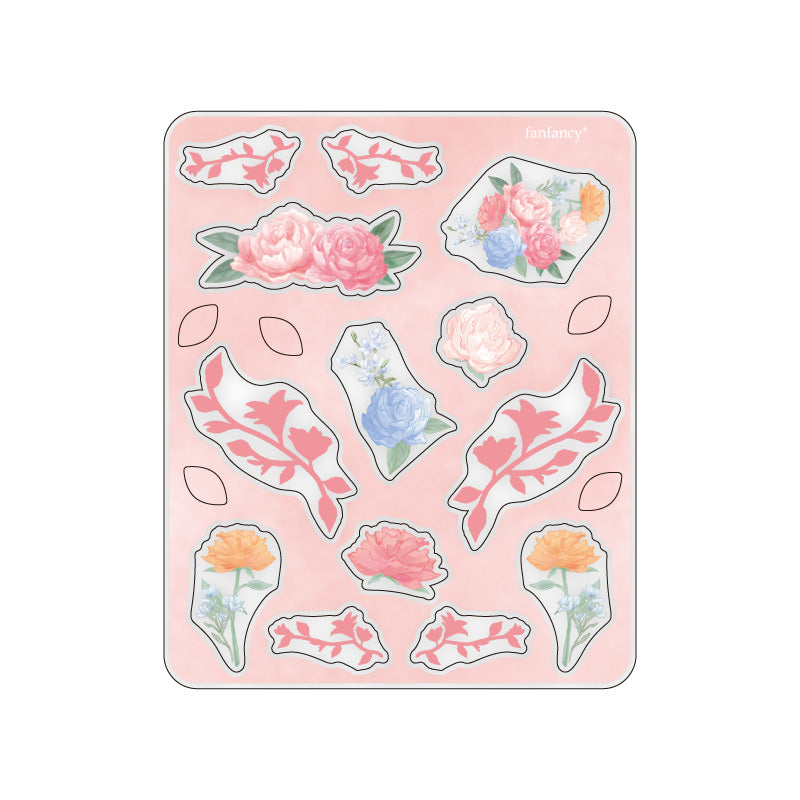 fanfancy+ Botanical Art Acrylic Sticker Accessory Set