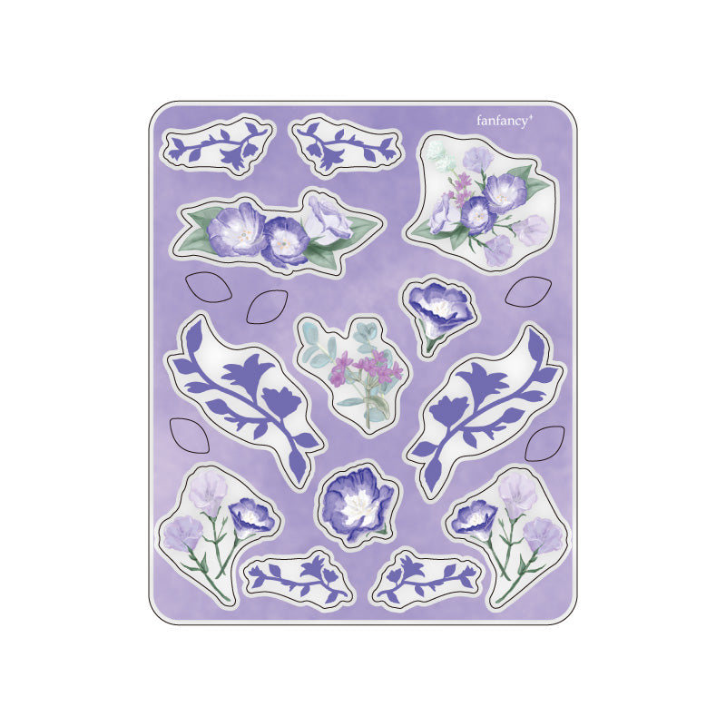 fanfancy+ Botanical Art Acrylic Sticker Accessory Set