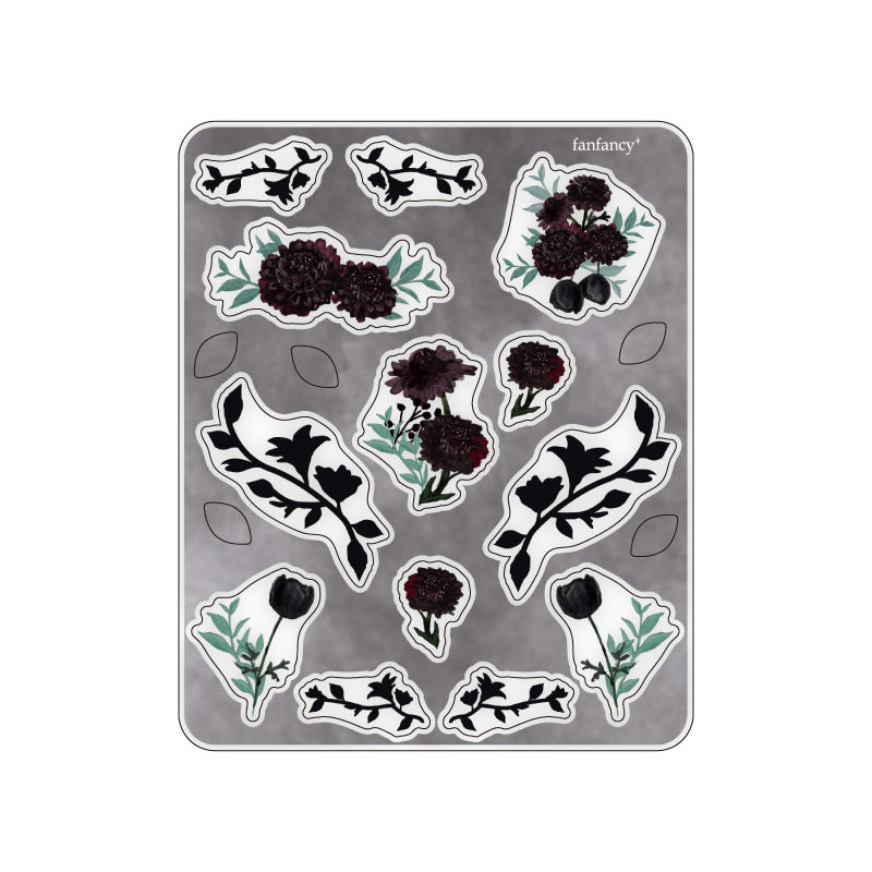 fanfancy+ Botanical Art Acrylic Sticker Accessory Set