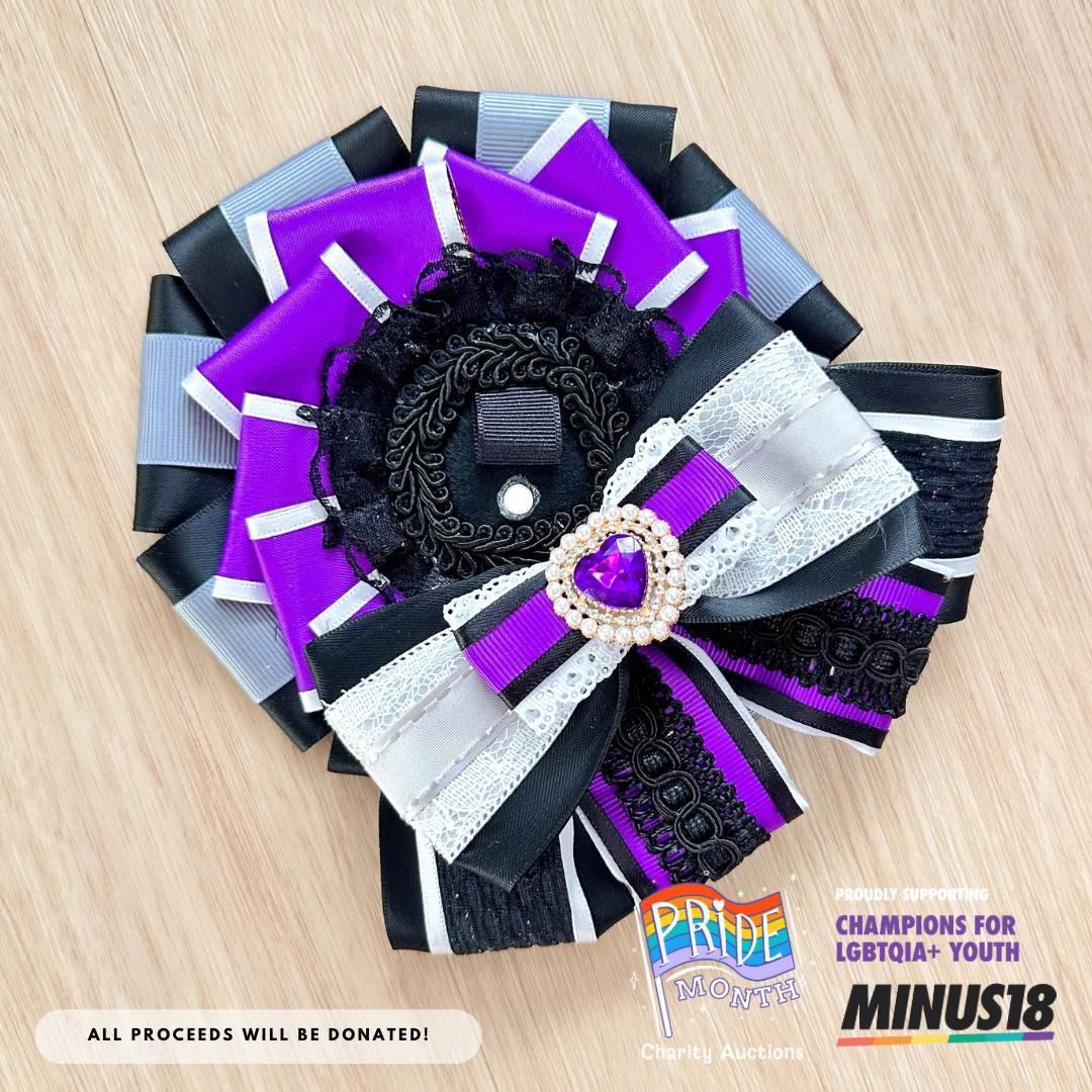 (48 HR AUCTION) PRIDE Month Charity Auction - Ace Flag Rosette