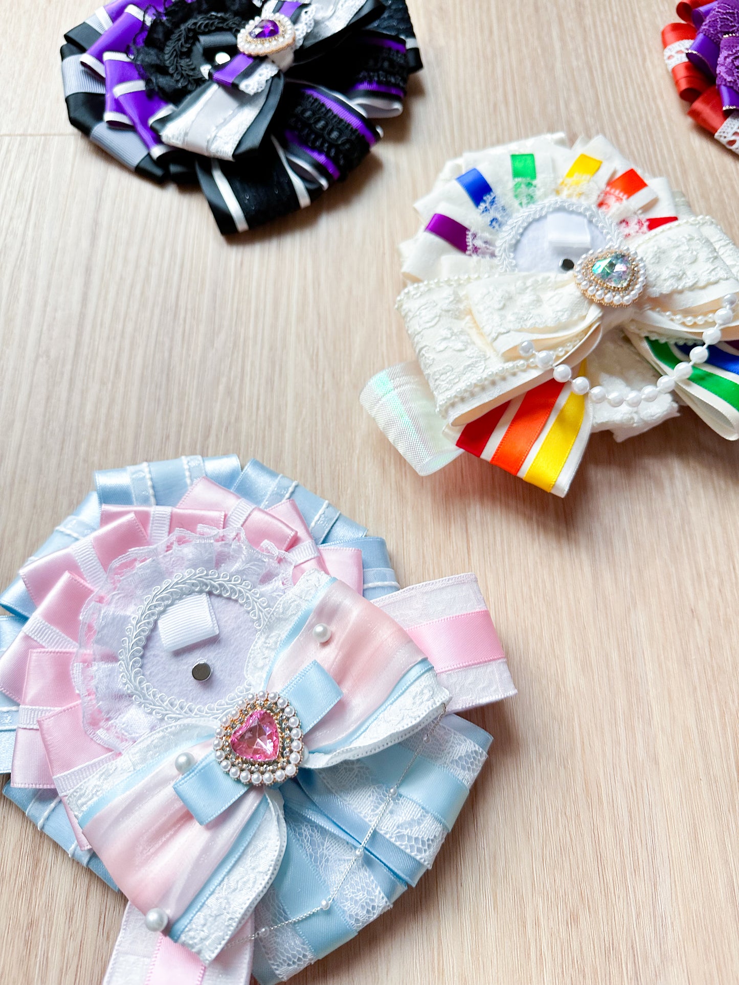 (48 HR AUCTION) PRIDE Month Charity Auction - Trans Flag Rosette