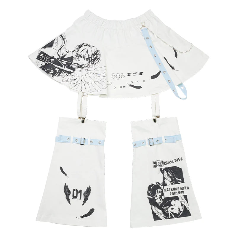 Hatsune Miku Skirt With Leg Warmers - ACDC RAG