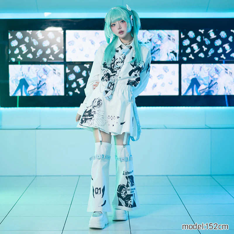 Hatsune Miku Skirt With Leg Warmers - ACDC RAG