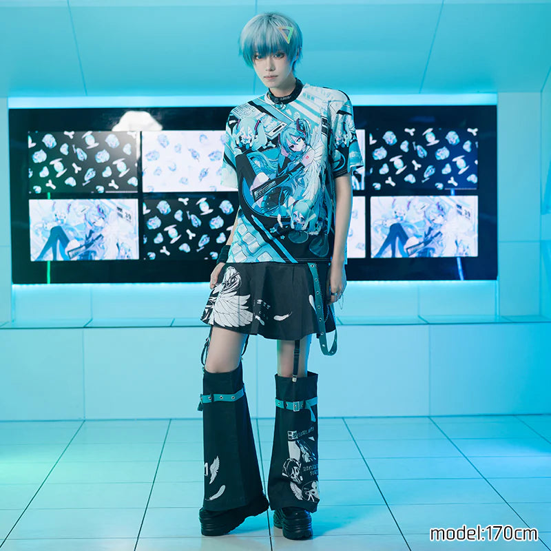 Hatsune Miku Skirt With Leg Warmers - ACDC RAG