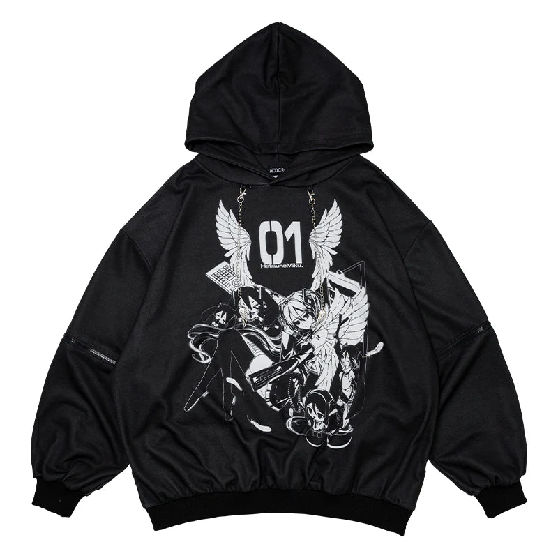Hatsune Miku Punk Hoodie - ACDC RAG